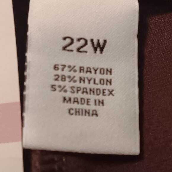 Ruby Rd. women's plus size brown flat front dress pants sz 22W - READ! - Picture 10 of 10